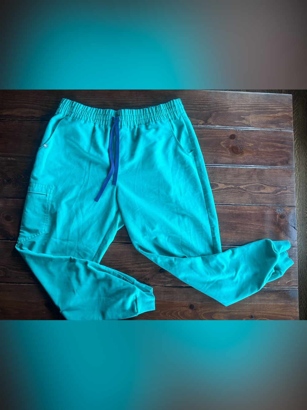 FIGS Zamora High Waisted Jogger Scrub Pants Surgical Green XL